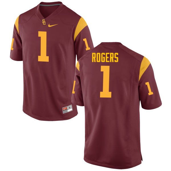 Men #1 Darreus Rogers USC Trojans College Football Jerseys-Red